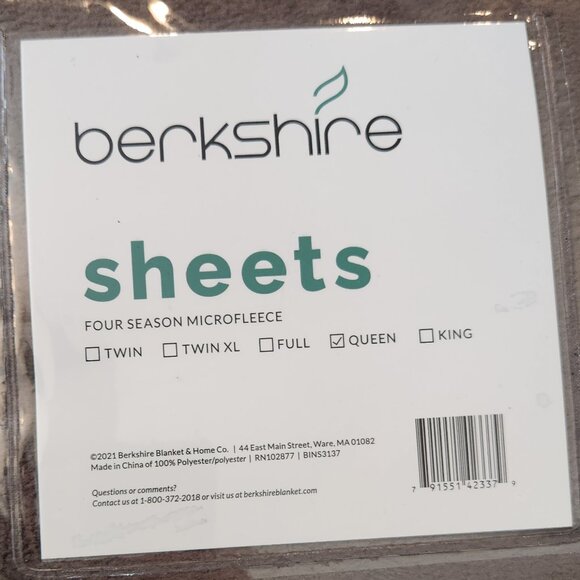 NIB Berkshire Four Season Microfleece Sheets in Brown - Queen size - Picture 2 of 12